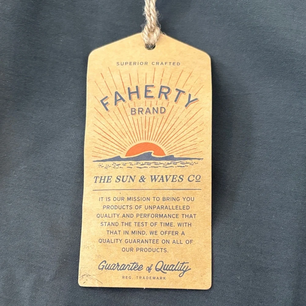 NWT - Faherty Charcoal Men's Flat Front All Day Shorts
